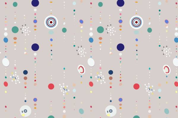多彩圆点印花图案
