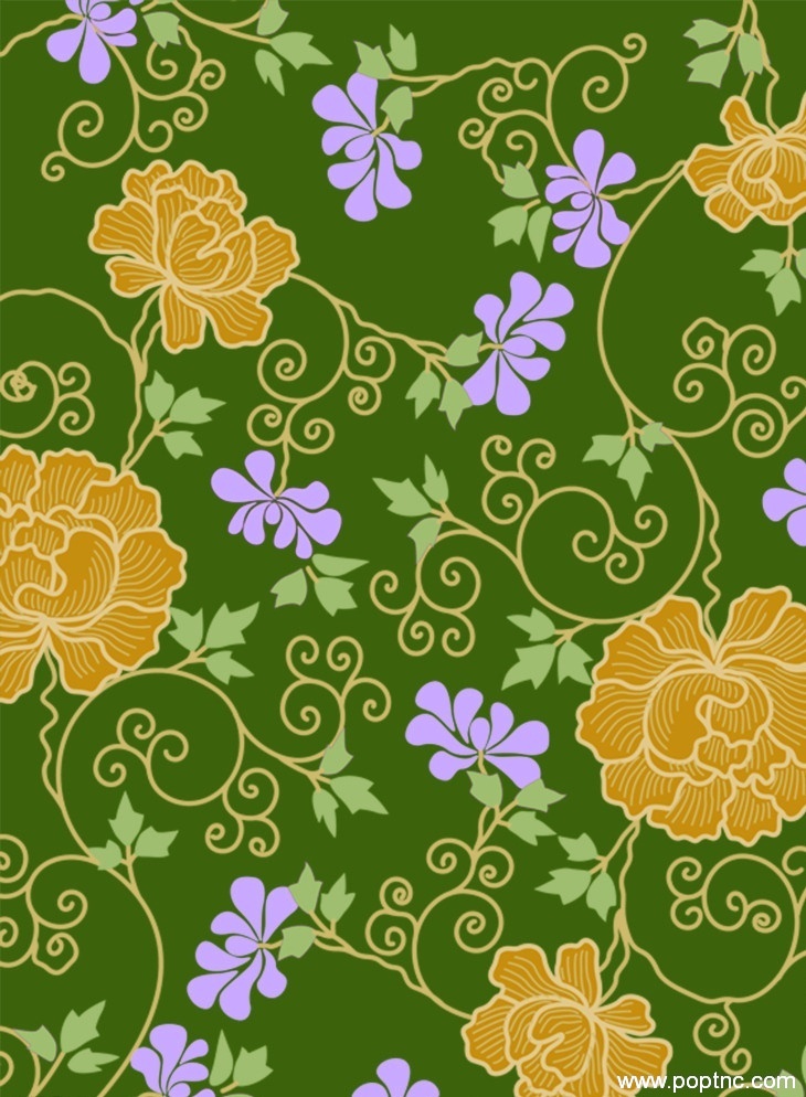 牡丹花数码印花图片