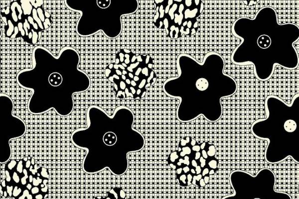 煎蛋花型数码印花图案