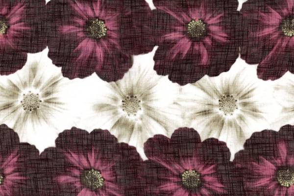 数码印花紫红花四方连续可拼接回位纹理图