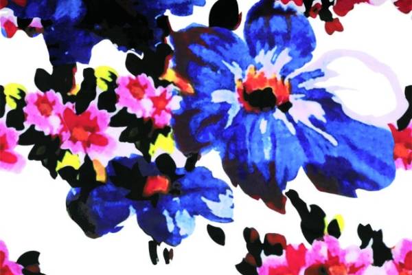 数码印花大花可拼接回位纹理图