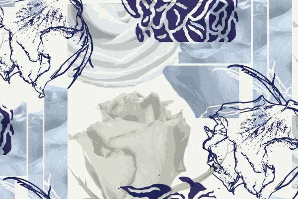 玫瑰花服装印花图案