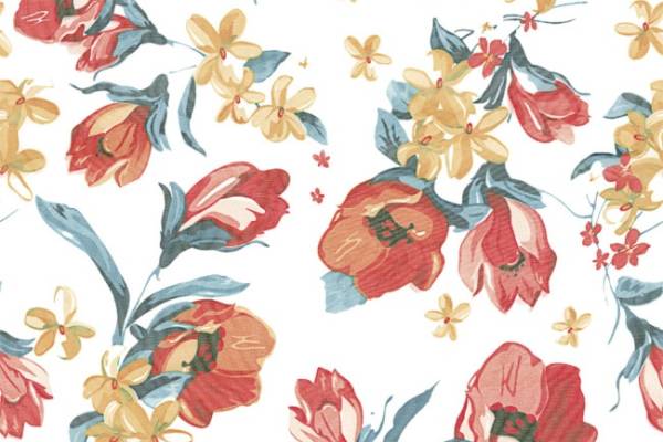 数码印花牵牛花四方连续可拼接回位纹理图服装纺织面料数码印花素材