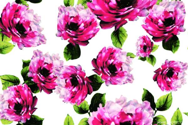 数码印花玫瑰花可拼接回位图