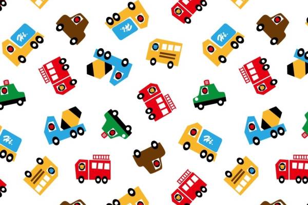 汽车花型儿童印花