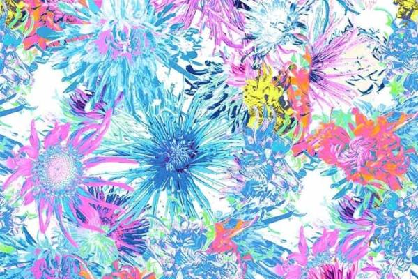 秋菊匹布数码印花图片