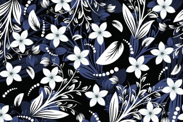 黑白花纹植物花卉图片