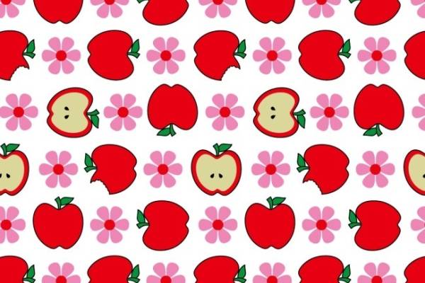 苹果花朵儿童数码印花花型