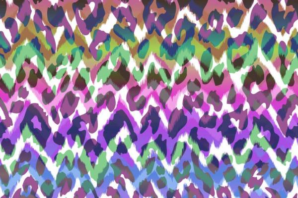 豹纹几何服装面料花型数码印花