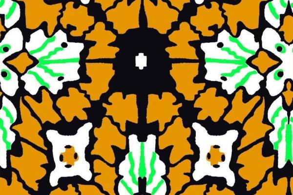 几何拼接印花图形