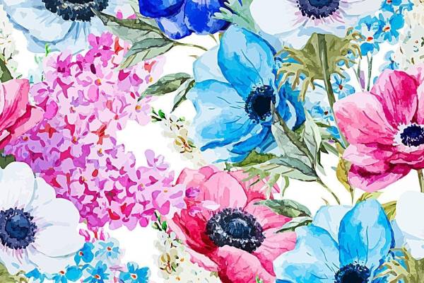 牡丹花矢量图数码印花植物花朵图片