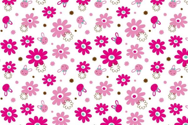 童装兔子花朵数码印花