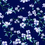 蓝色底纹白色碎花印花图案