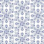 蓝色线条几何图形数码印花矢量图