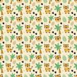 小老虎儿童服装印花矢量图