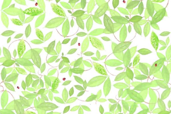 绿色叶子拼接矢量图花型源文件