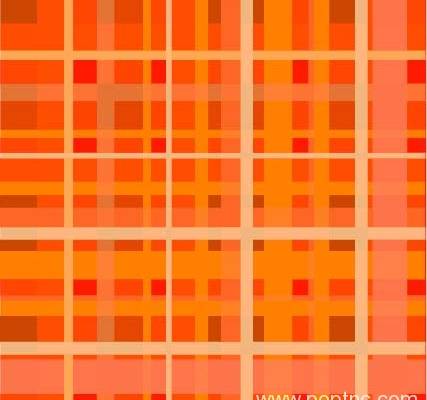 鲜橙色格子数码印花文件