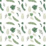 植物花卉绿色叶子拼接矢量图