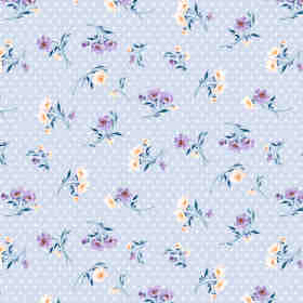 点点底纹淡蓝色植物花卉矢量图