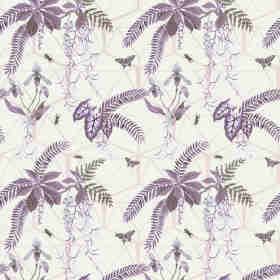 植物线条拼接矢量图印花文件