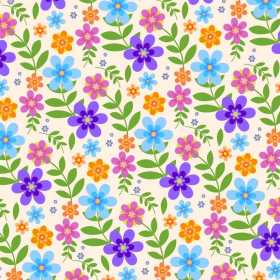 多彩花卉拼接数码印花矢量图源文件