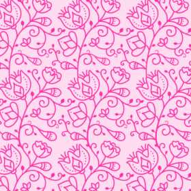 粉红色花卉图案数码印花矢量图