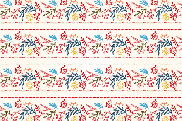 数码印花花型AI矢量源文件植物花卉图案