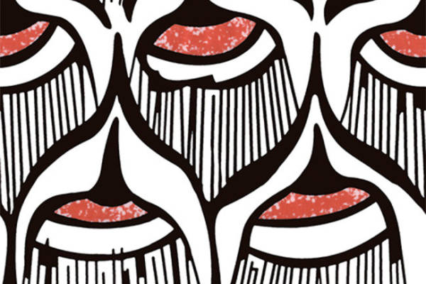 京剧人脸花型时尚数码印花回位纹理图