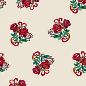 热转印植物花卉矢量图案