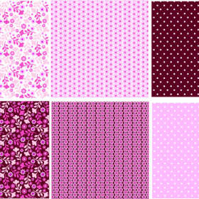 粉色系类数码印花点点图案