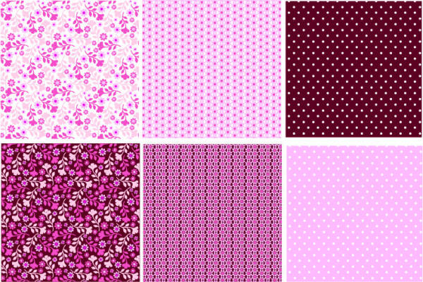 粉色系类数码印花点点图案