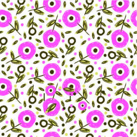 可爱粉色小碎花数码印花矢量图