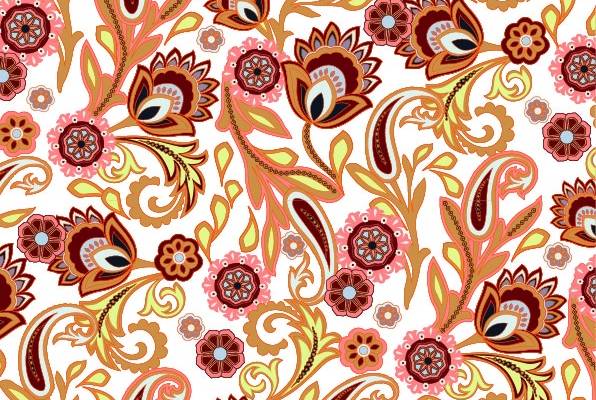 数码印花花型腰果花