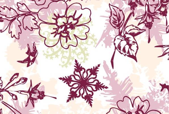 数码花朵花型小鹿图案