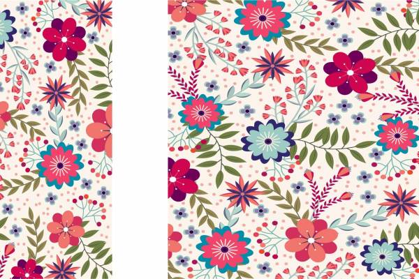 多彩碎花无限拼接矢量图