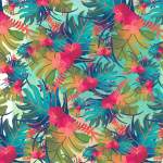 多彩叶子无限拼接矢量图