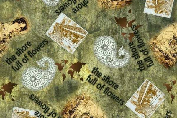 人像腰果花数码图案印花服装纺织面料数码印花花型素材