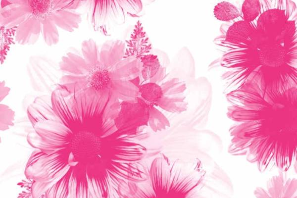 粉红色水彩风数码印花矢量图