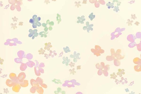 水墨花朵点缀拼接矢量图