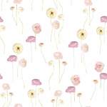 粉色牡丹花印花矢量图