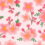 粉色桃花矢量图