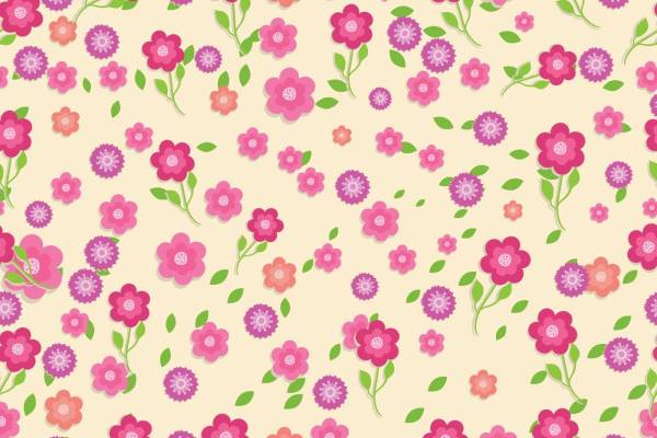 粉红小碎花拼接矢量图花型源文件