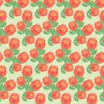 密集植物花卉拼接矢量图