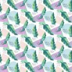 绿色树叶拼接矢量图