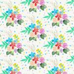 水彩花朵拼接矢量图