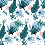 植物叶子矢量图印花花型