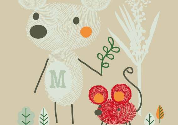 小老鼠印花矢量图 可爱卡通 婴童装印花 童装印花 免费素材