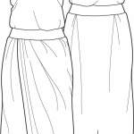连衣裙服装设计矢量图