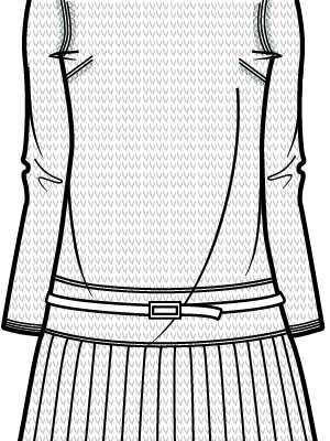 连衣裙短裙矢量图服装设计源文件