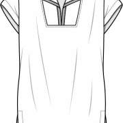 T恤短裙女装设计矢量图